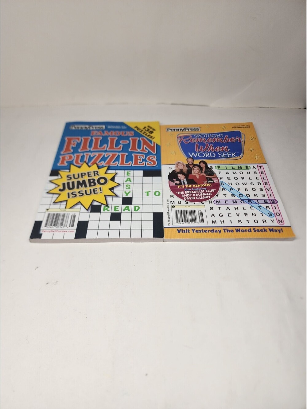 Penny Press Dell Fun&Easy Crossword & Word Search Puzzles Lot Of (2)